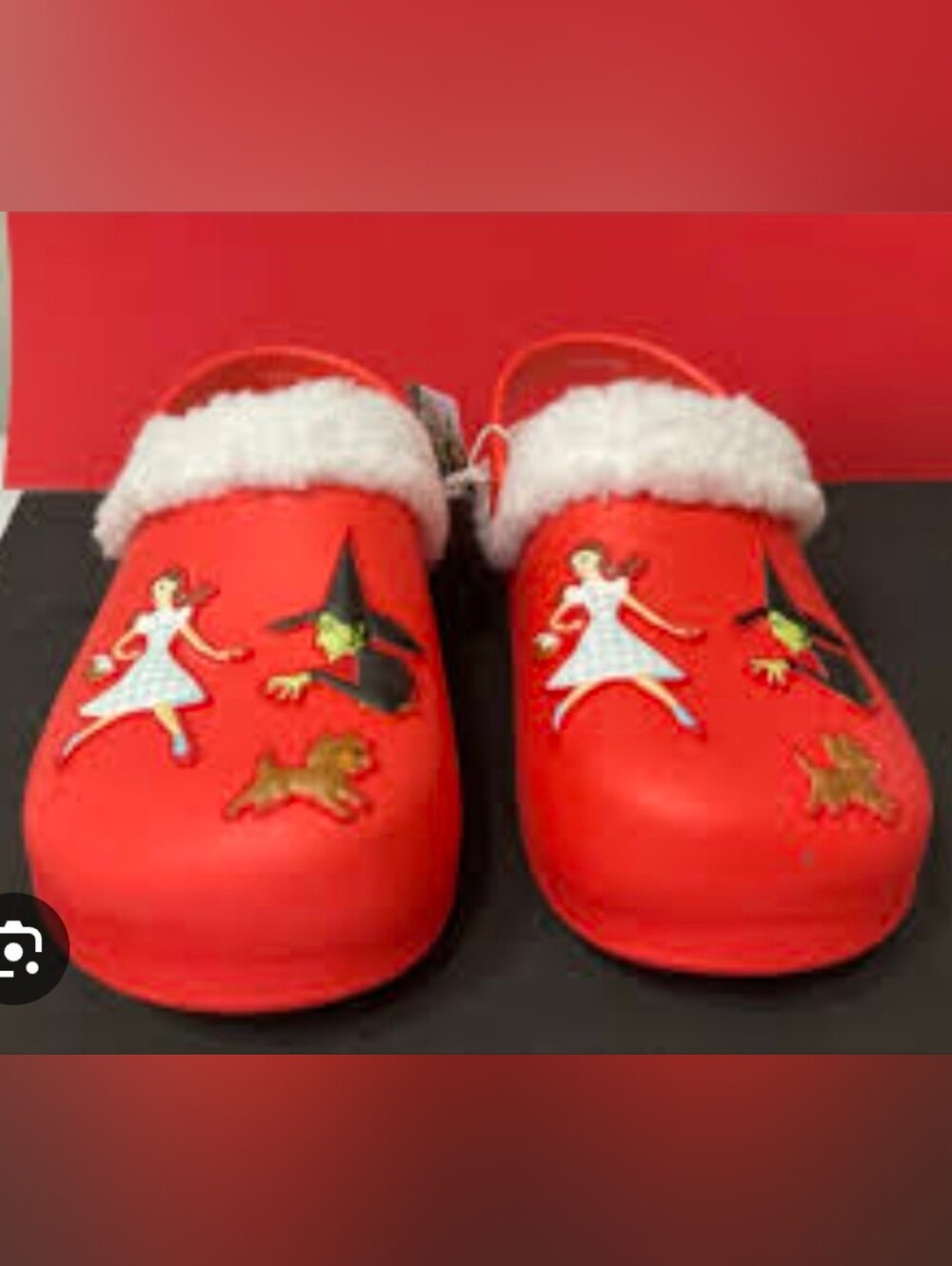 Wizard Of Oz Ruby Red Clogs Sz 13-1 Kids